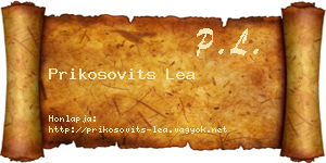 Prikosovits Lea névjegykártya